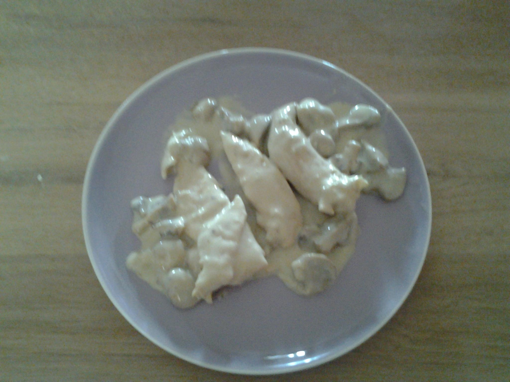 Aiguillettes de poulet crème et champignon