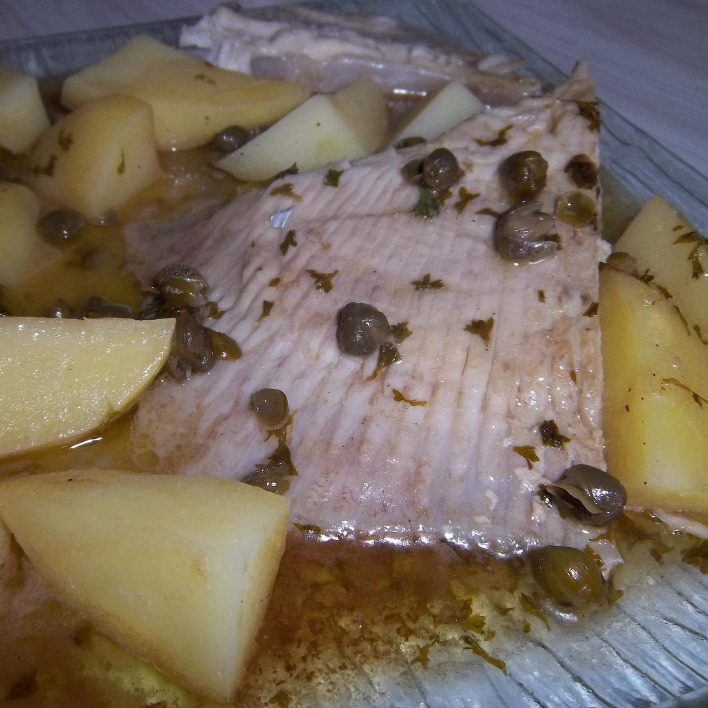 Aile de raie au beurre noir et ses pommes de terre