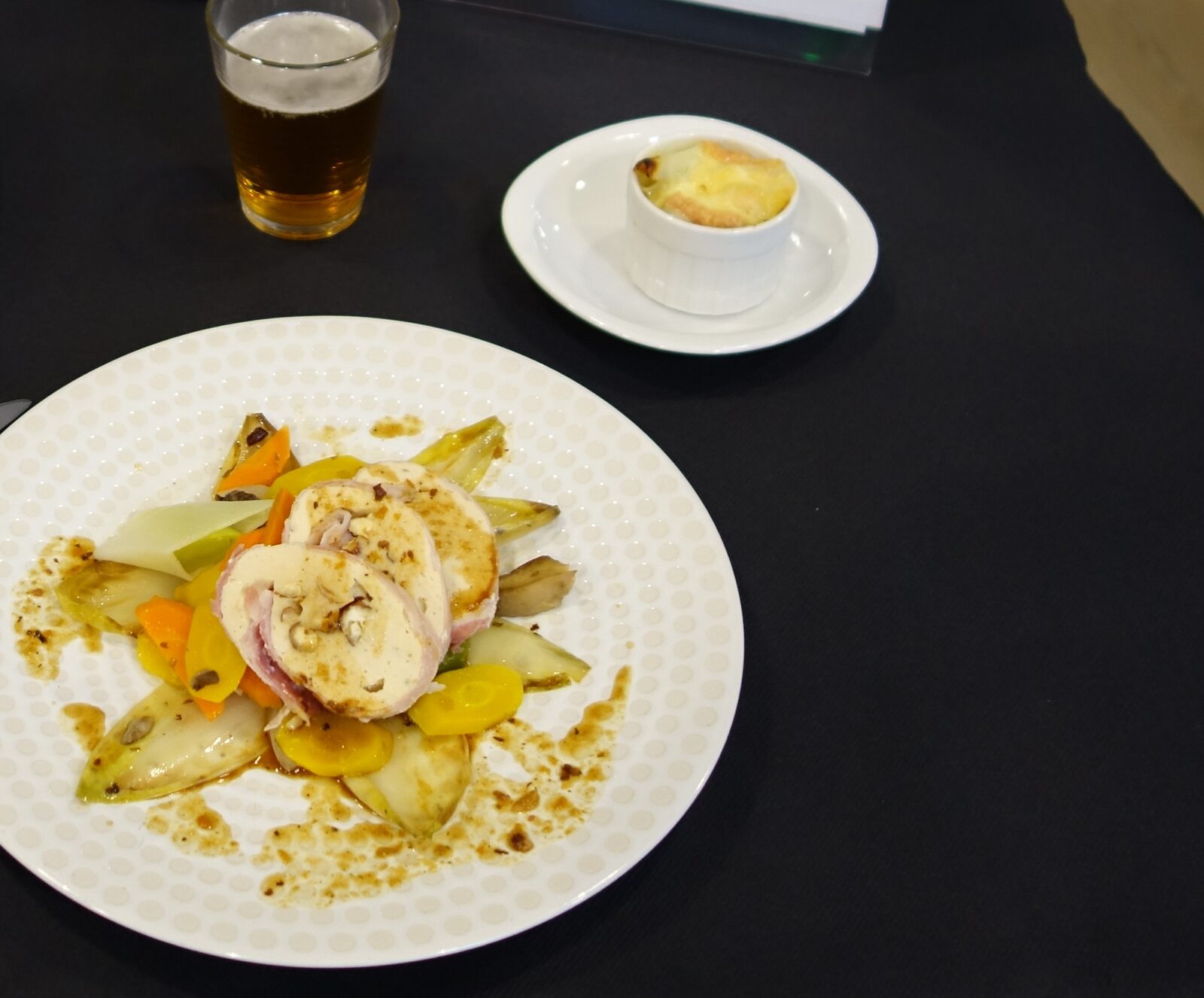 Ballotine de Poulet de Licques, Ratte du Touquet et Maroilles