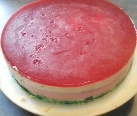 Bavarois aux framboises et chocolat blanc