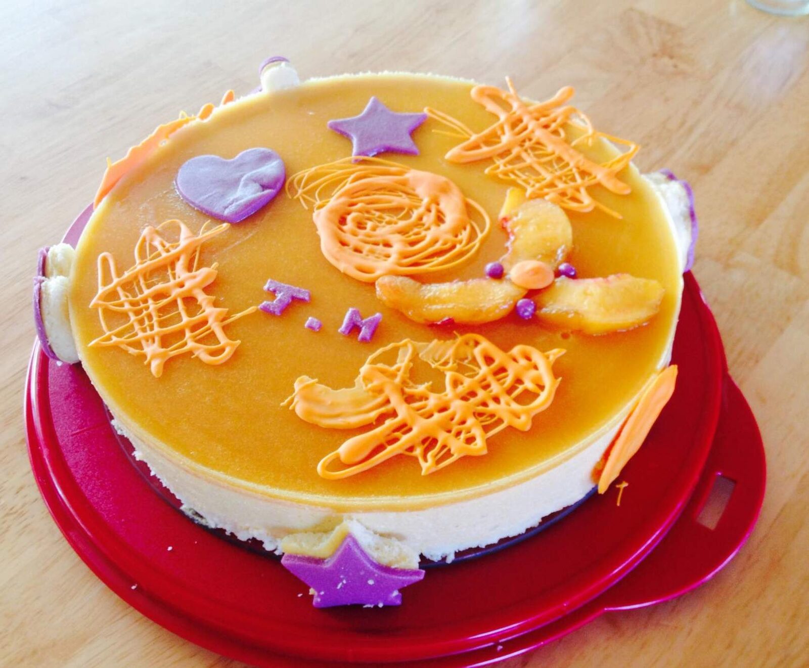 Bavarois aux pêches