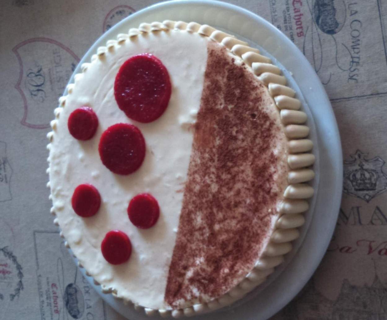 Bavarois chocolat blanc framboise