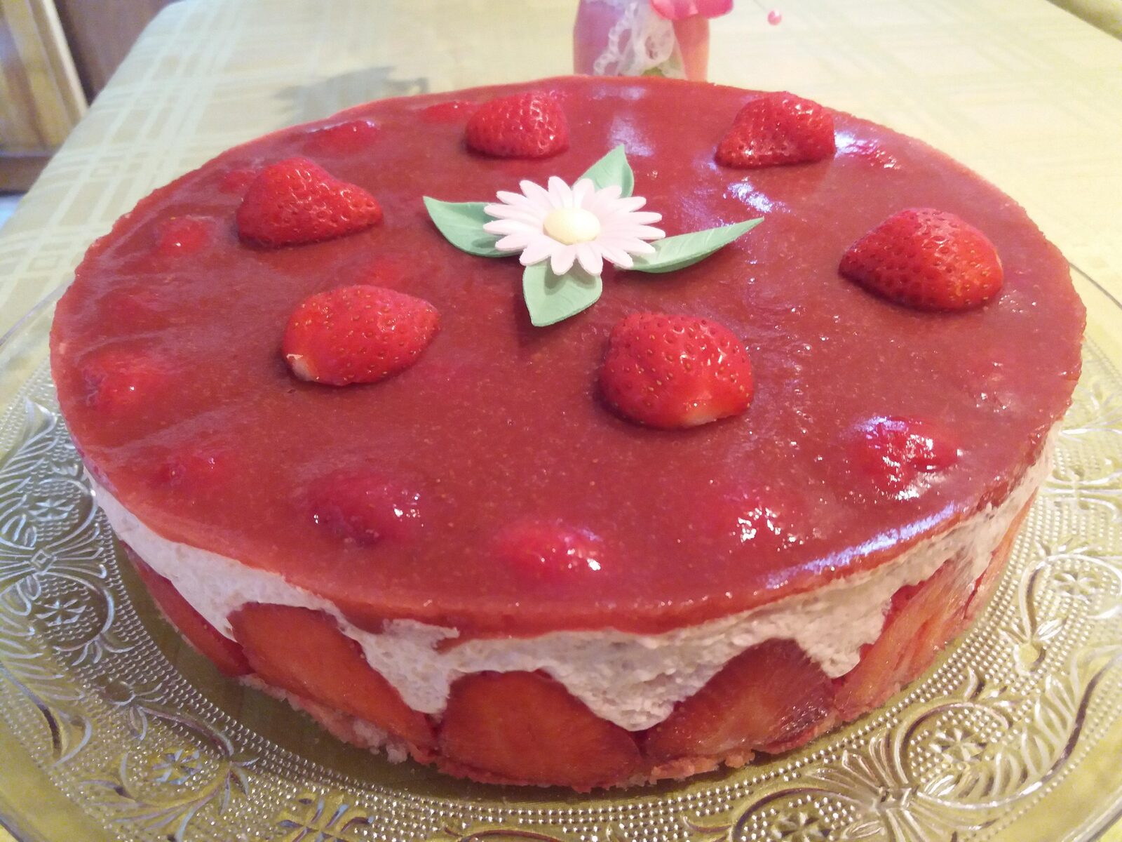 Bavarois mousse Mascarpone aux Fraises