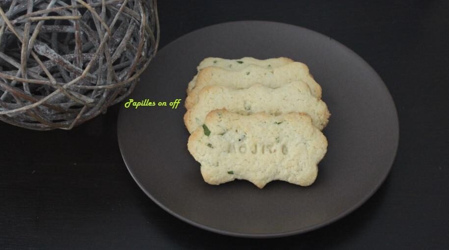 Biscuits mojito (menthe, rhum et citron vert)