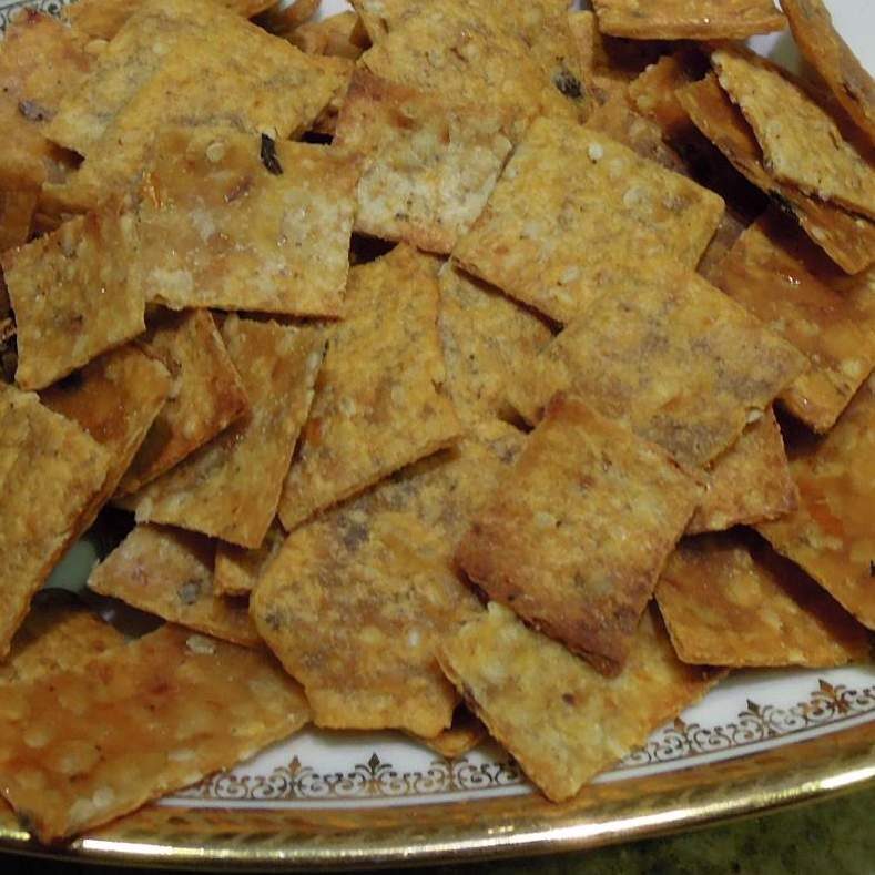 Biscuits salés aux graines de lin pour apéro