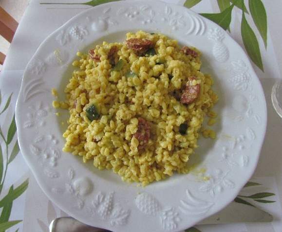 Blesotto chorizo et courgette