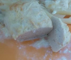 Boudin de poulet sauce comté