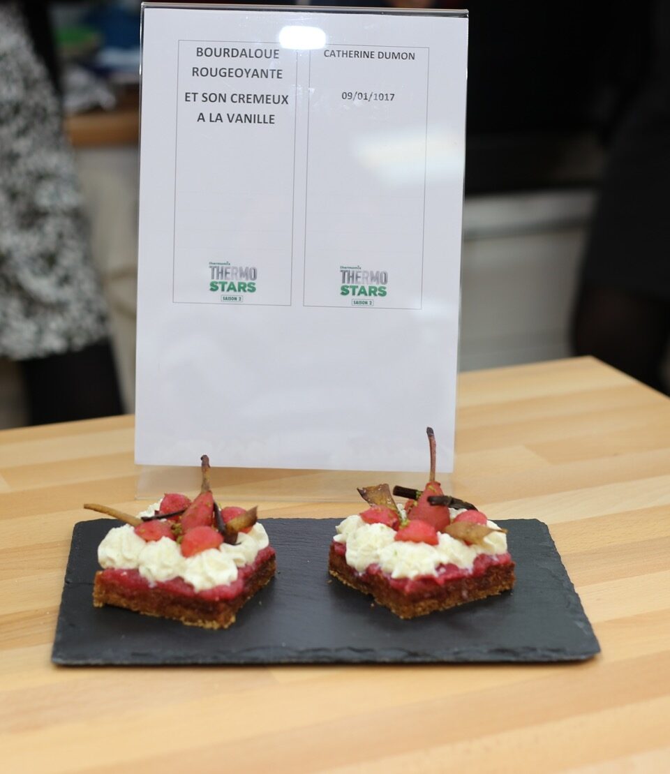 Bourdaloue rougeoyante et son crémeux à la vanille - Thermostars