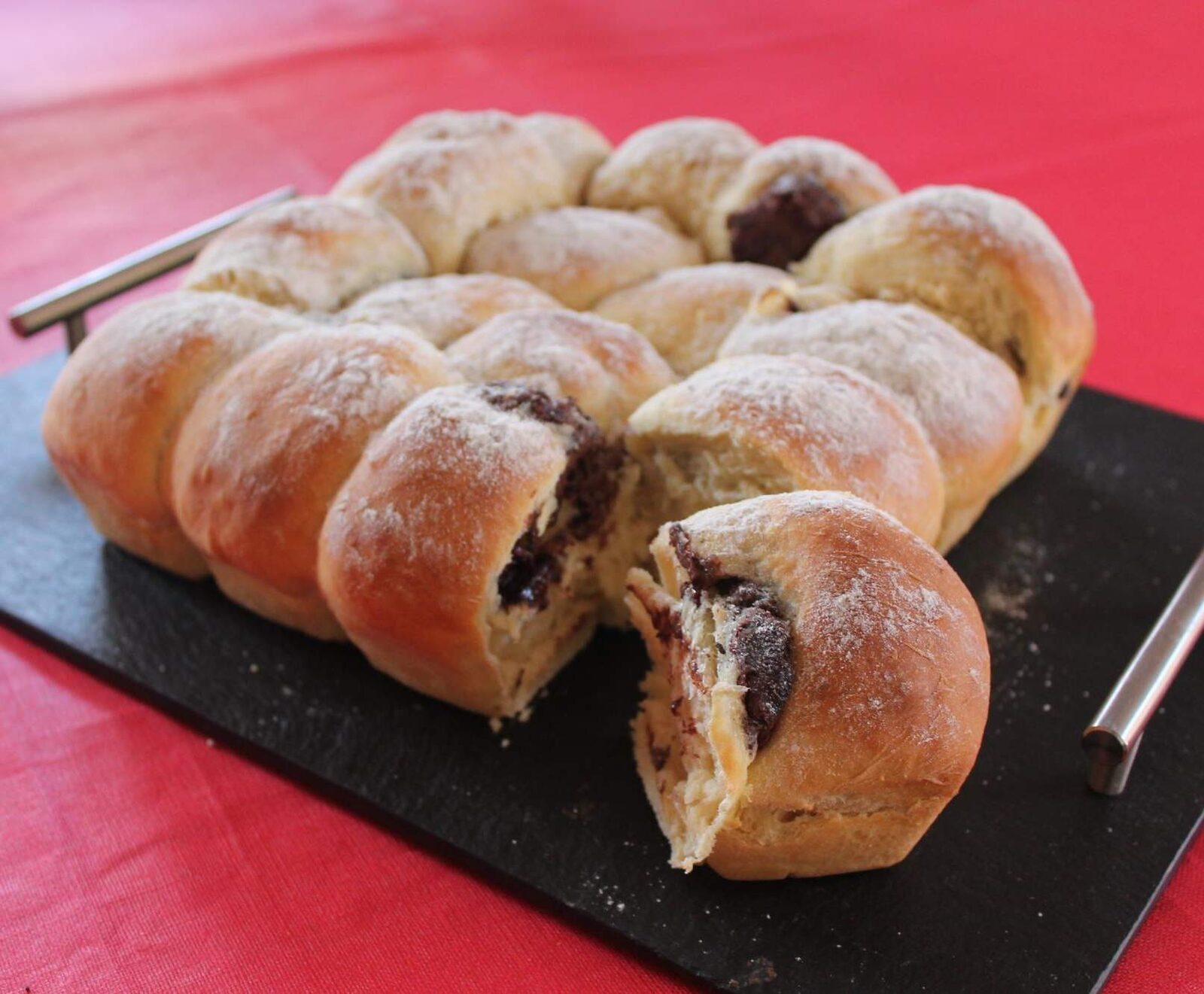 Brioche butchy fourrée au chocolat