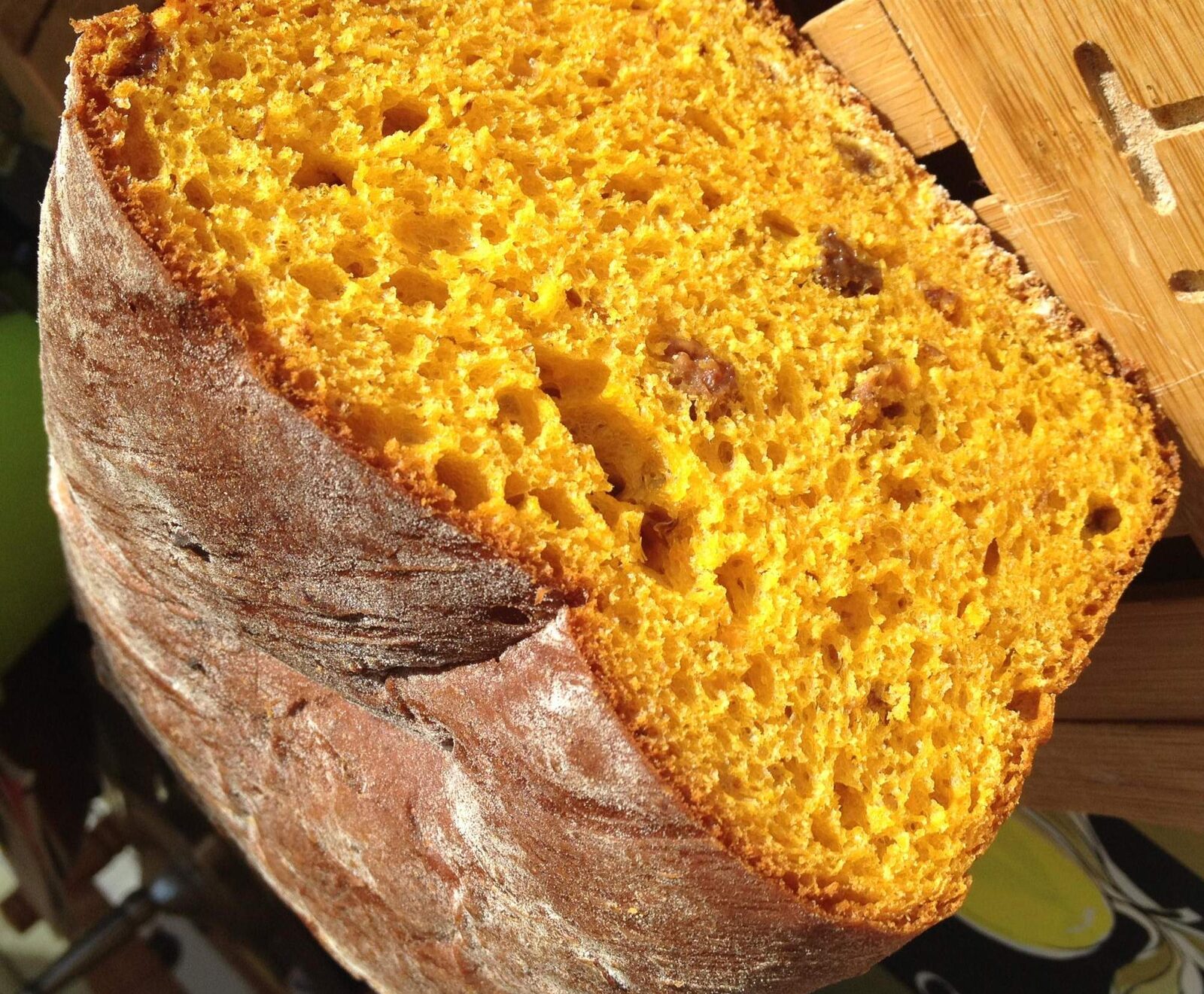 Brioche sucrée au potiron et aux raisins secs