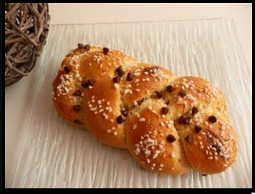brioche tressée express aux pépites de chocolat