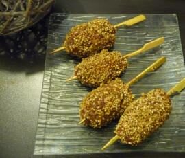 Brochettes de boeuf sésame/soja