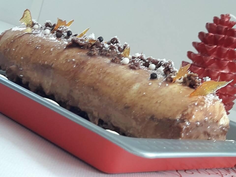 Bûche Choco Coco Pralinée