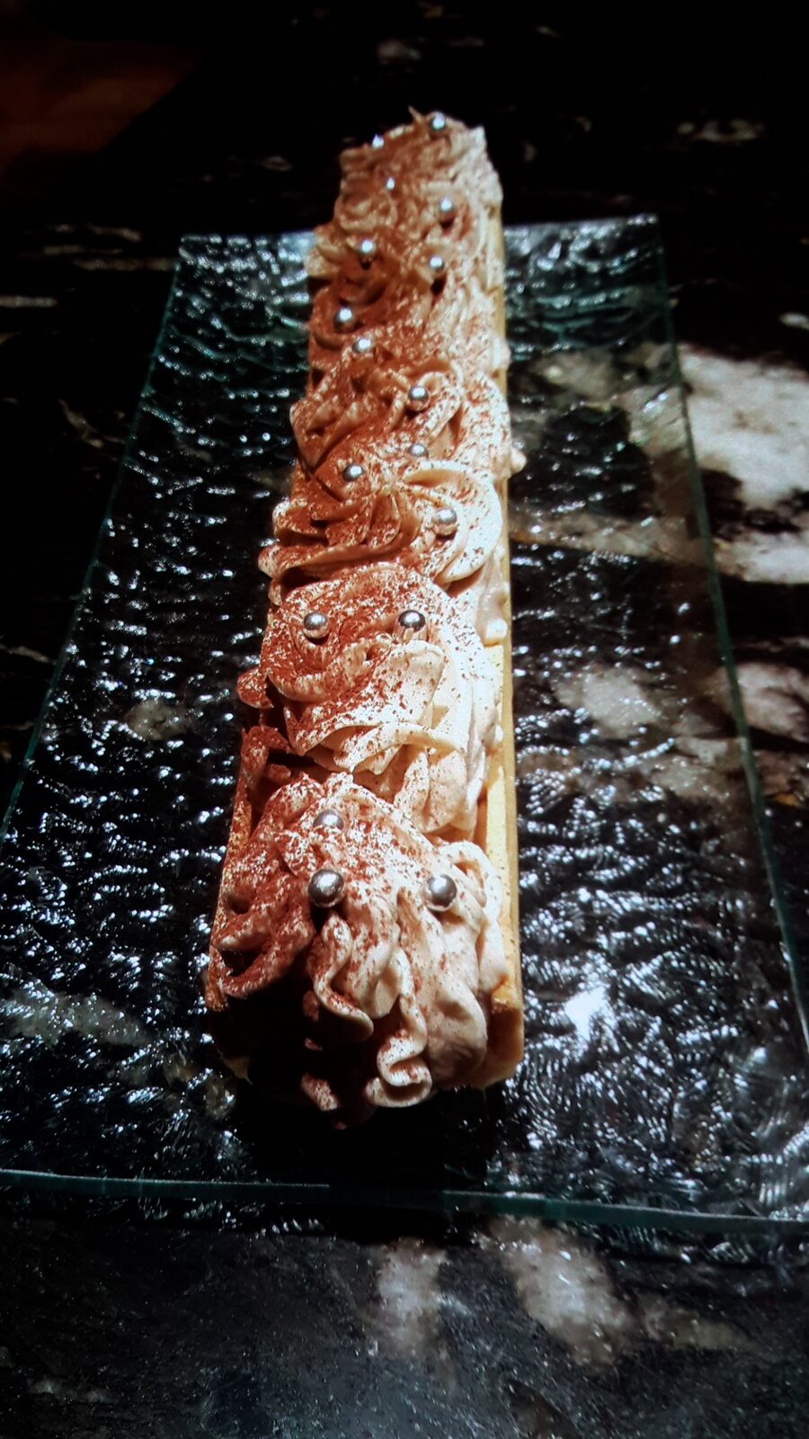 Bûche façon tartelette aux marrons