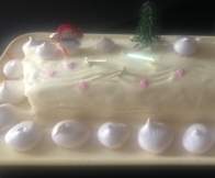 Buche framboises/chocolat blanc