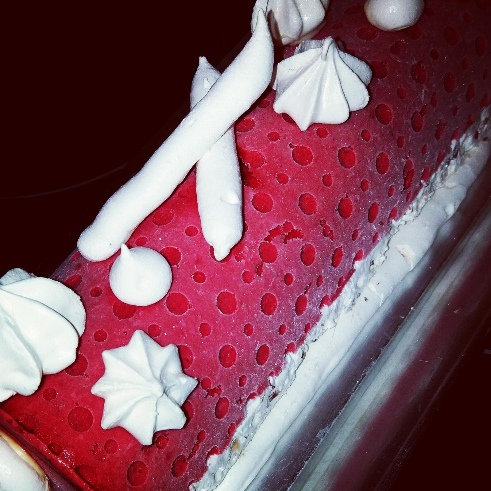 buche glacée framboise nougat