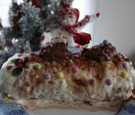Bûche mascarpone au chocolat (sans gluten)