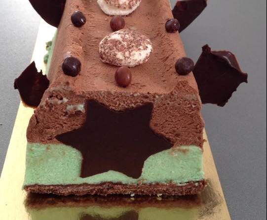 Bûche menthe chocolat