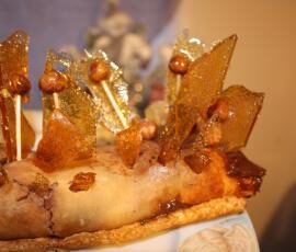 Bûche nutella Noisettes-caramélisées