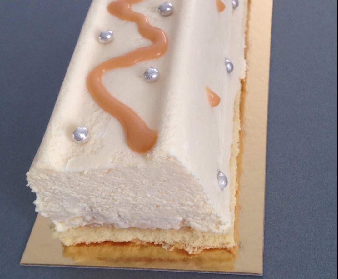 Bûche vanille / caramel au beurre salé