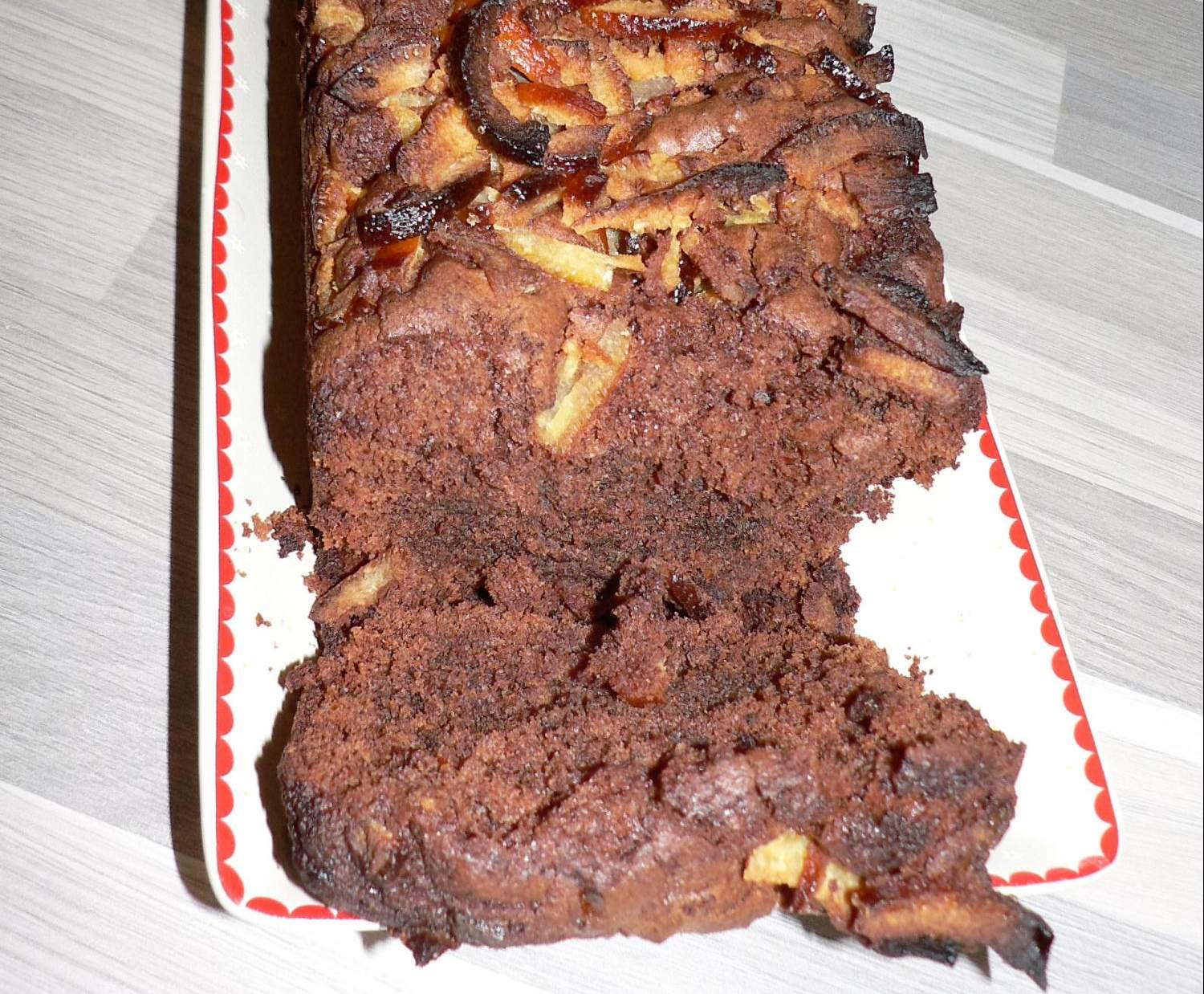 Cake au chocolat et oranges confites