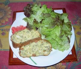 cake au poulet et à l'estragon