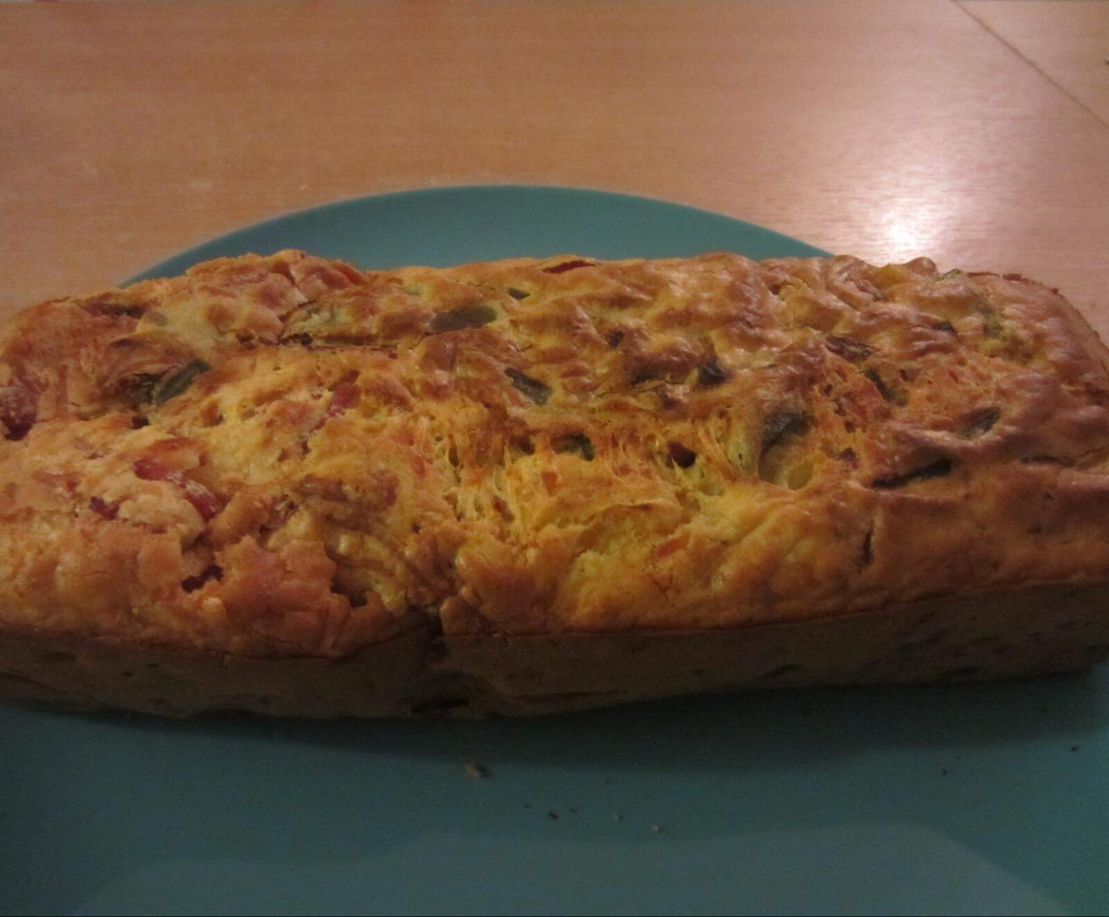 Cake aux poivrons et au jambon