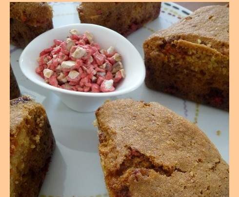 Cake aux pralines roses
