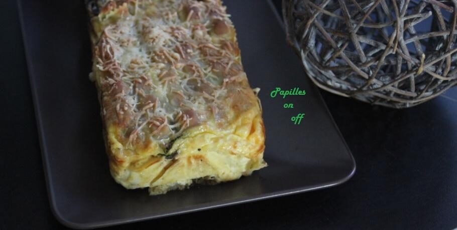 Cake de ravioles aux courgettes