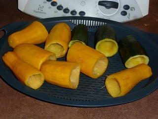 Cannelloni de courgettes à la semoule et aux carottes