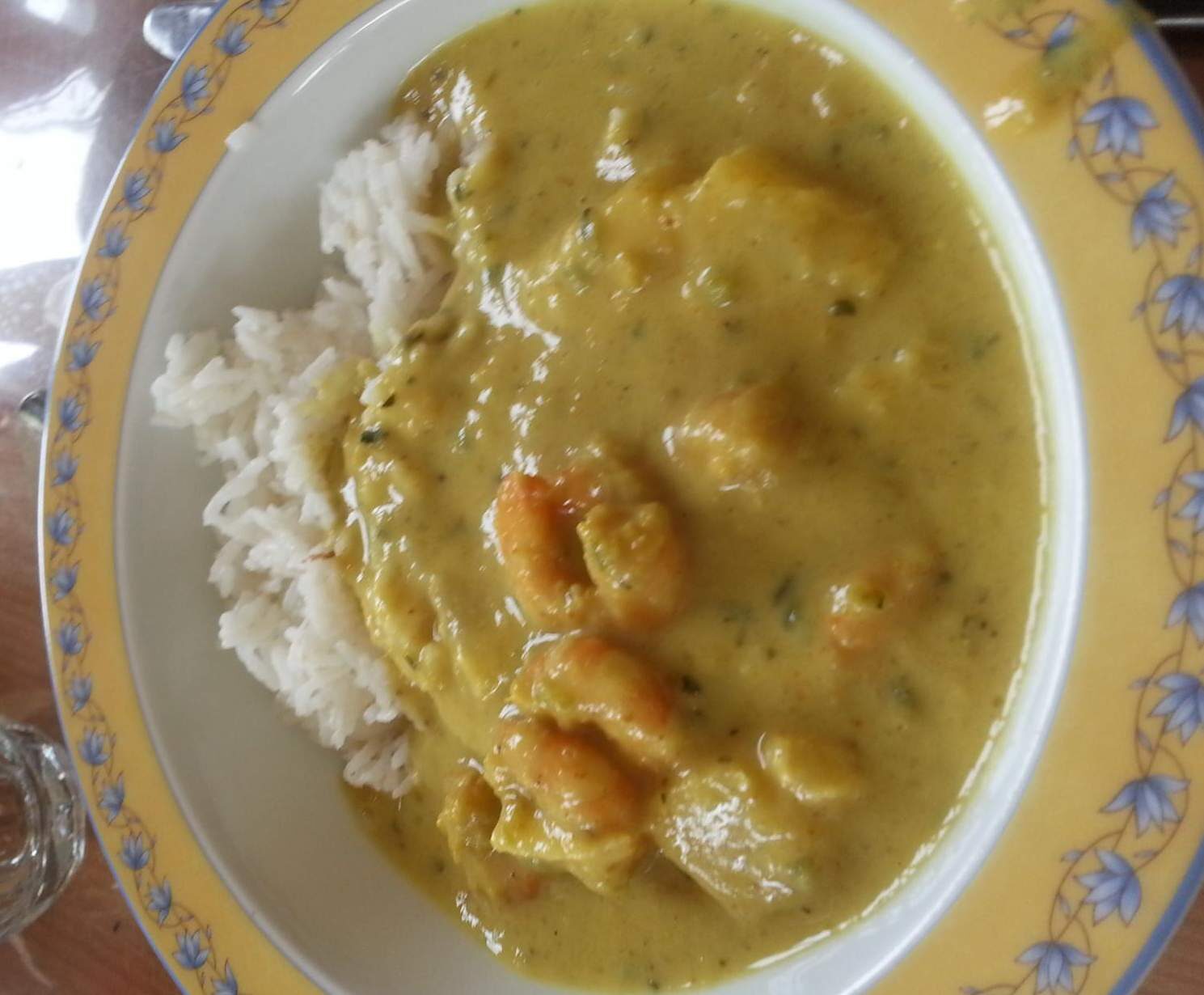 Cari de crevettes aux courgettes