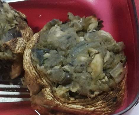 Champignons farcis aux légumes