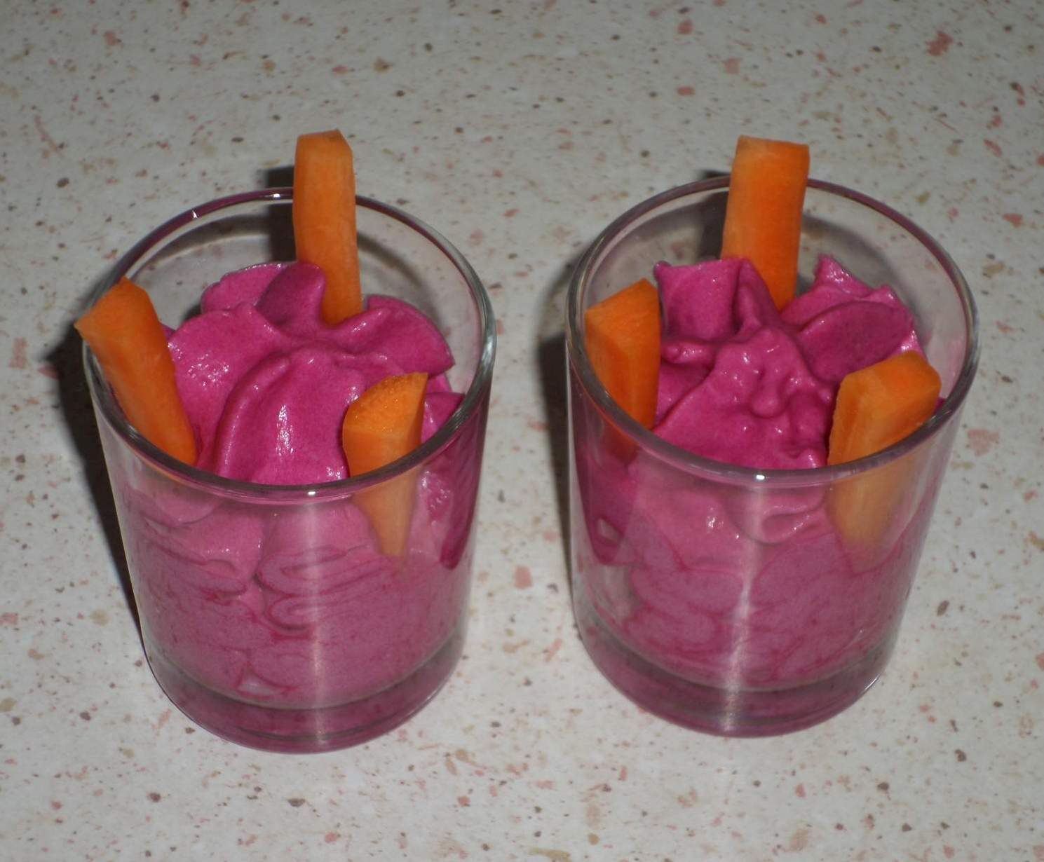 Chantilly de betterave au siphon