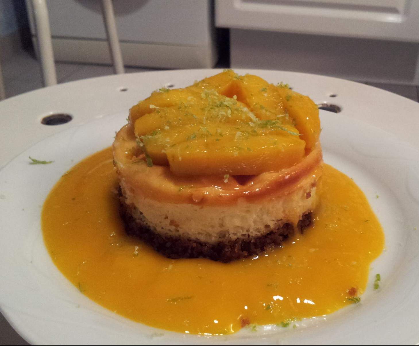 cheesecake à la mangue