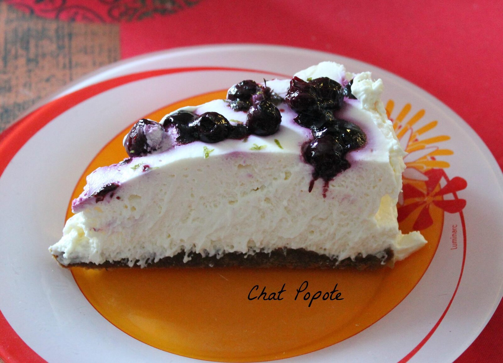 Cheesecake au citron vert et aux myrtilles (sans cuisson)