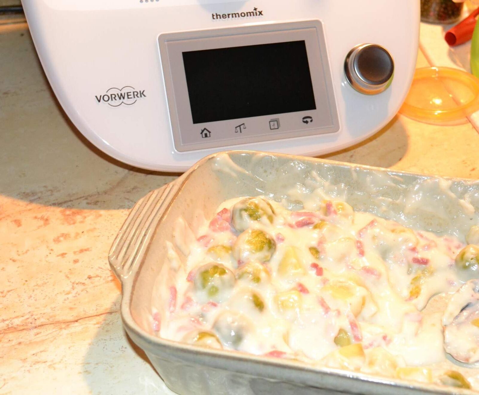 Chou de Bruxelles et pomme de terre en béchamel