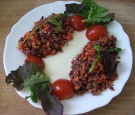 Chou rouge en salade.