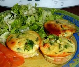 Clafouti de brocoli et saumon fumé