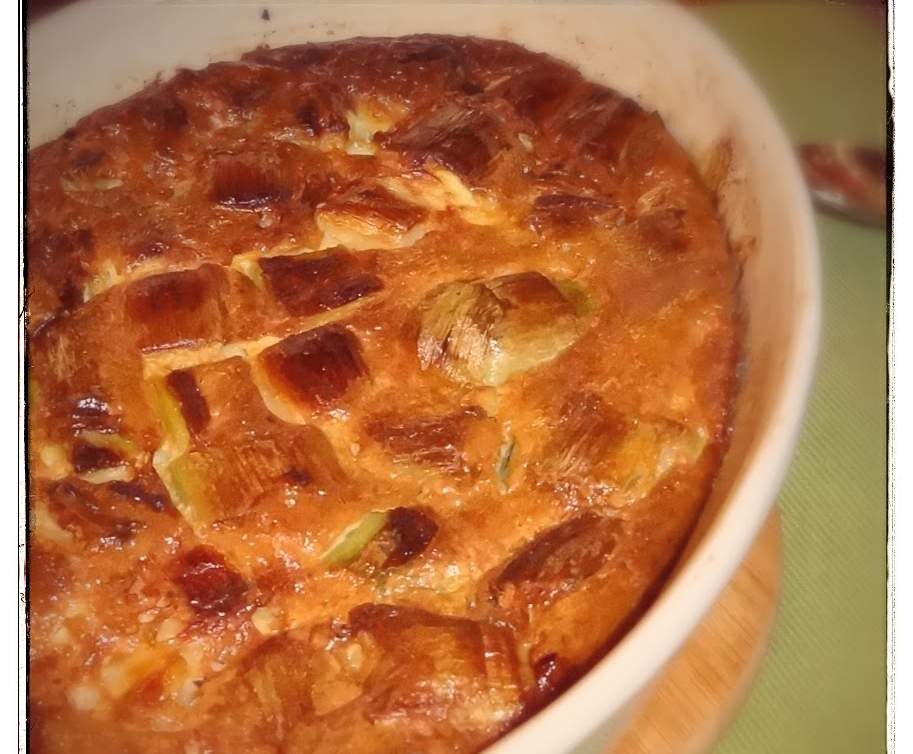 Clafoutis aux poireaux et au lard