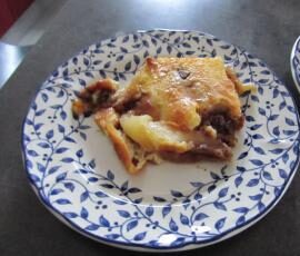 clafoutis aux pommes et chocolat