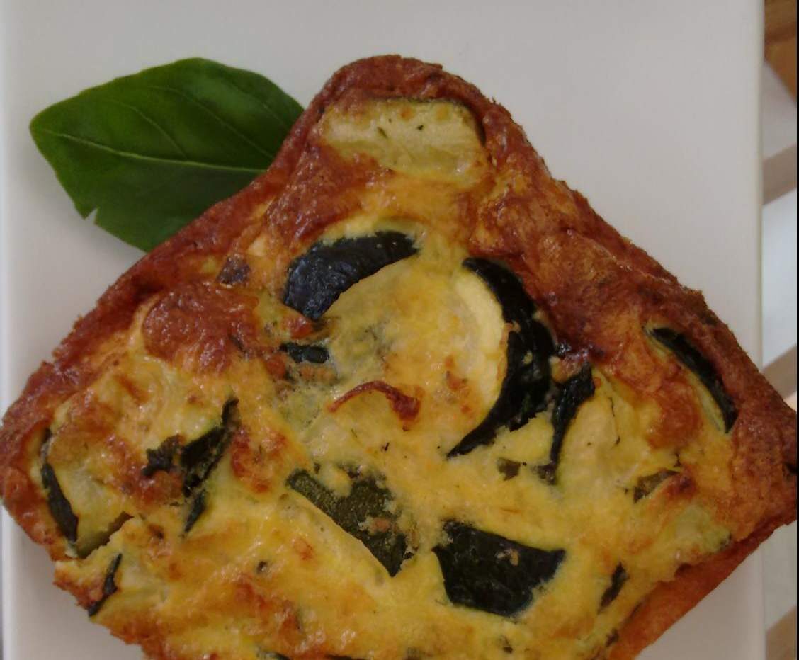 Clafoutis de courgettes au basilic