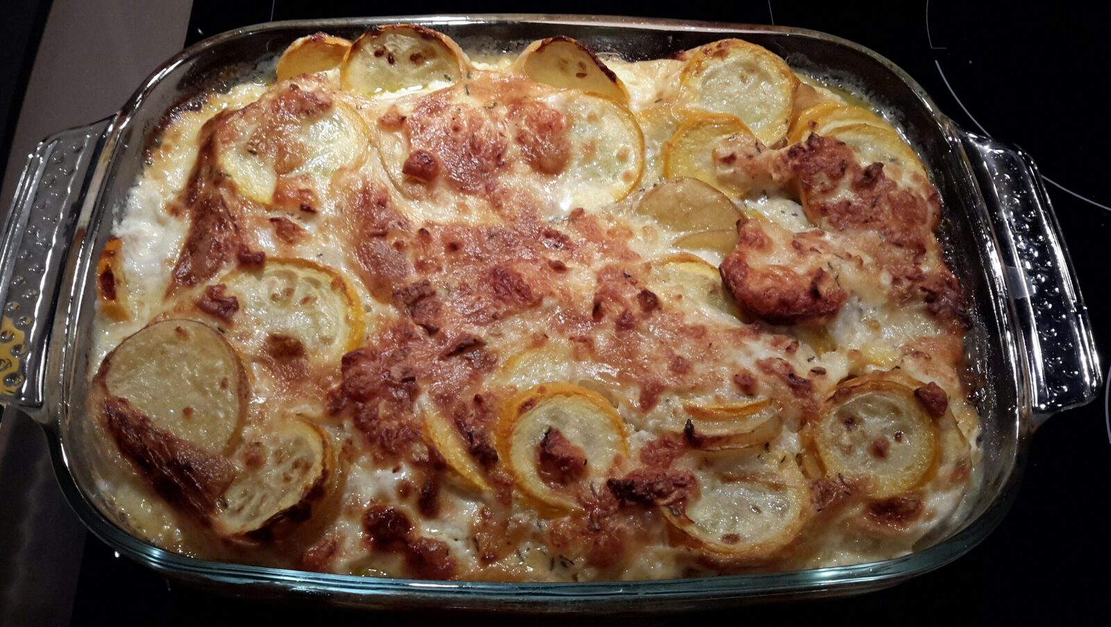 Clafoutis de courgettes jaunes au chèvre