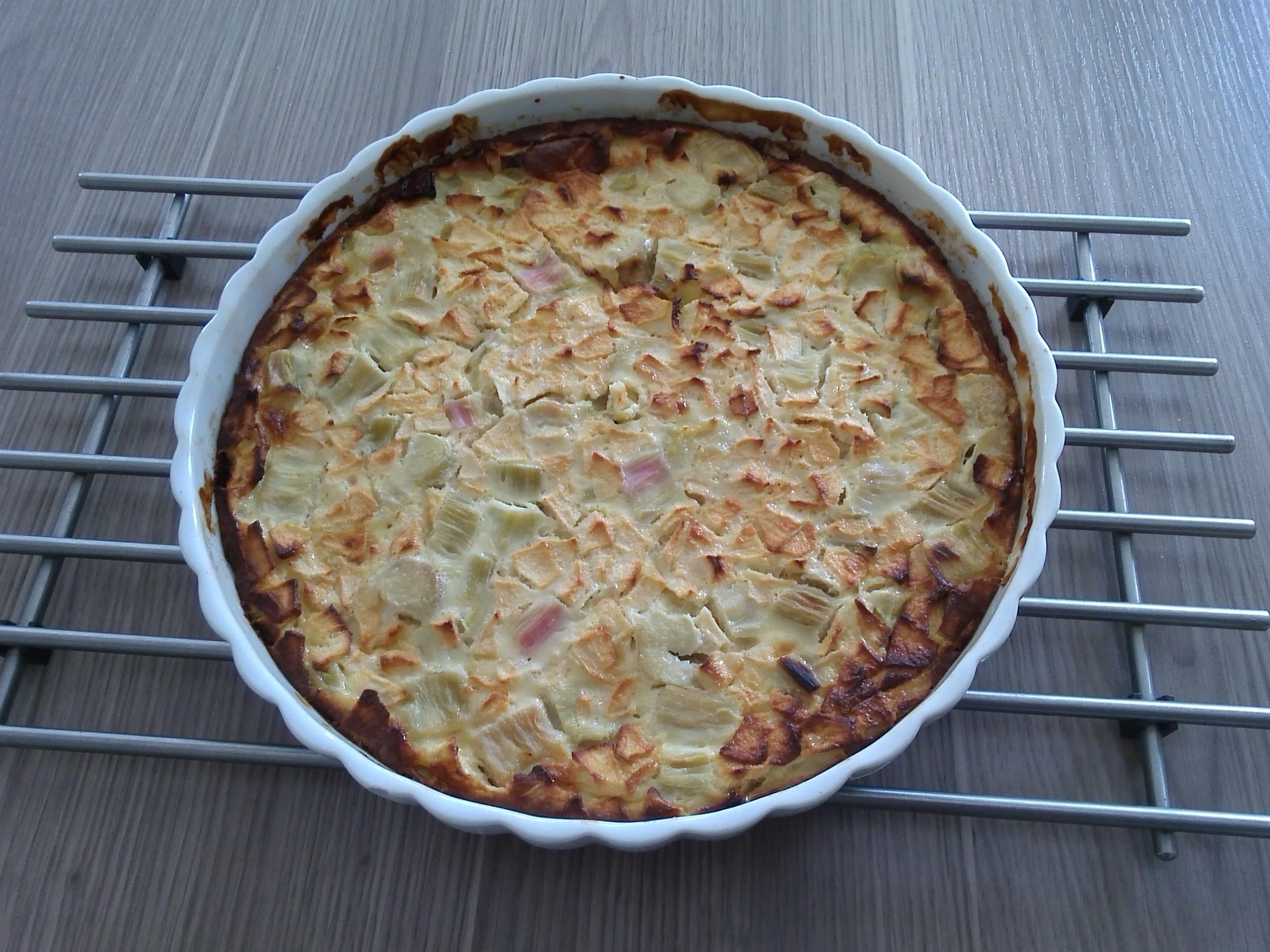 Clafoutis pomme rhubarbe
