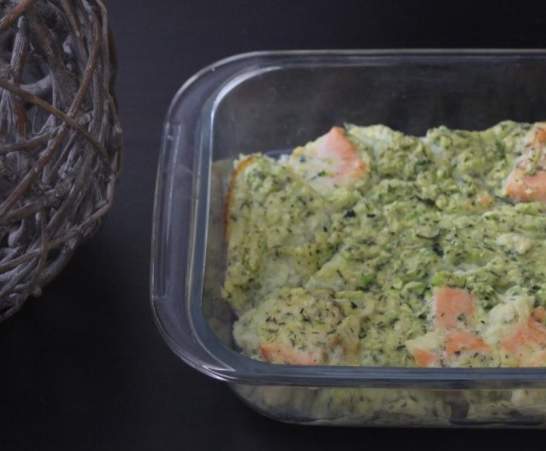 Clafoutis saumon courgettes