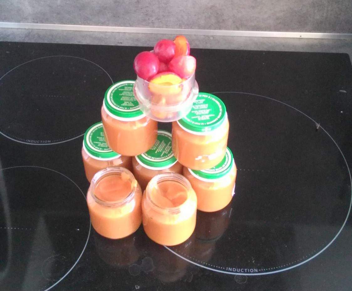 Compote de pommes et prune