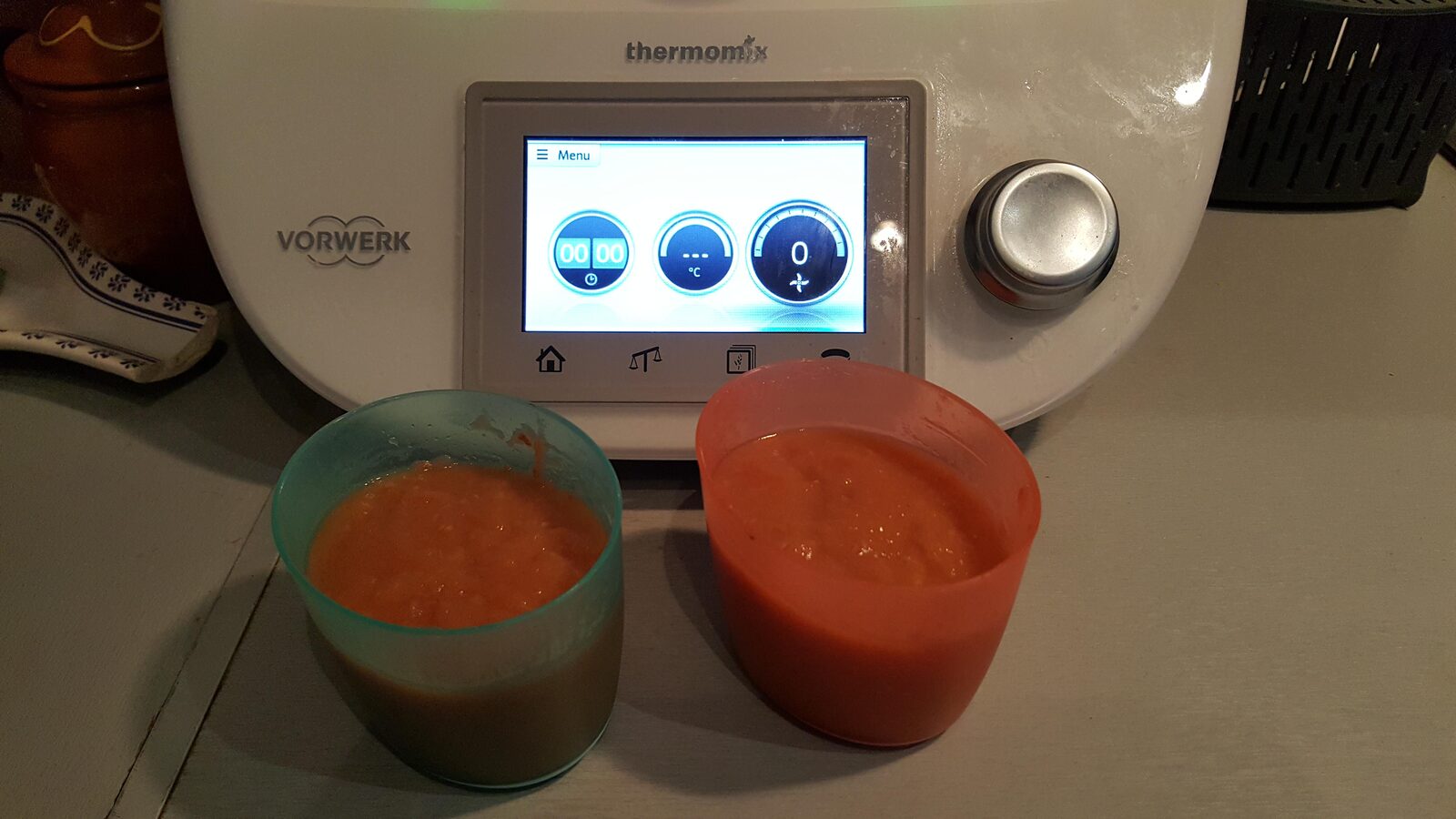 Compote Pommes Pêches Framboises