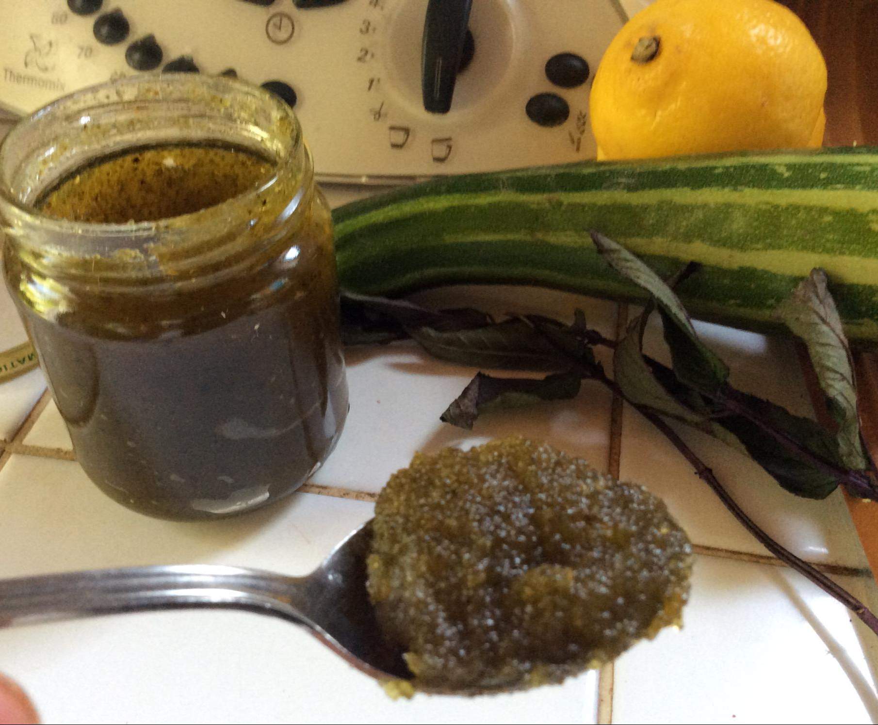 Confiture de courgettes aux herbes aromatiques (menthe et basilic)