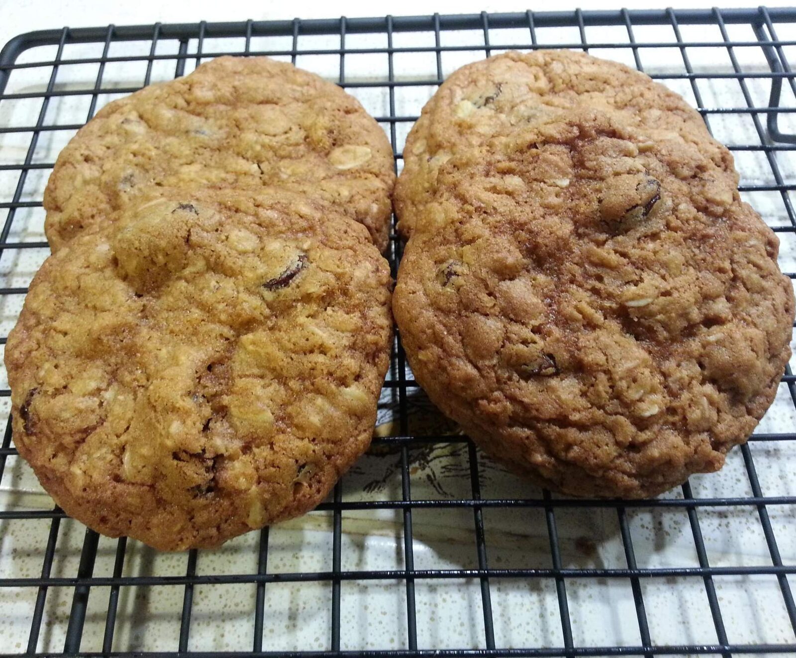 Cookies américains avoine et raisins secs