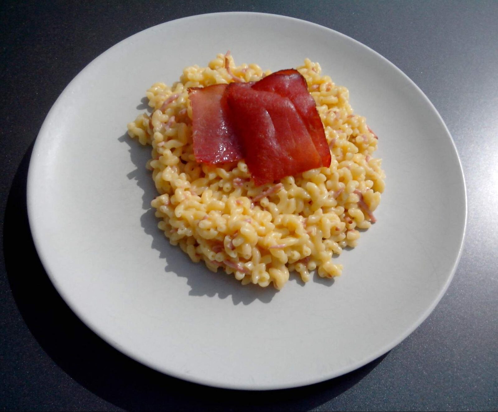 coquillettes rapides au jambon