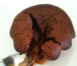 Coulants au chocolat, coeur confiture de lait